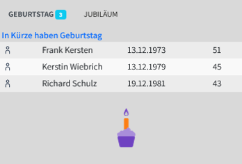 Geburtstage mit dem EP - Enterprise Portal verwalten
