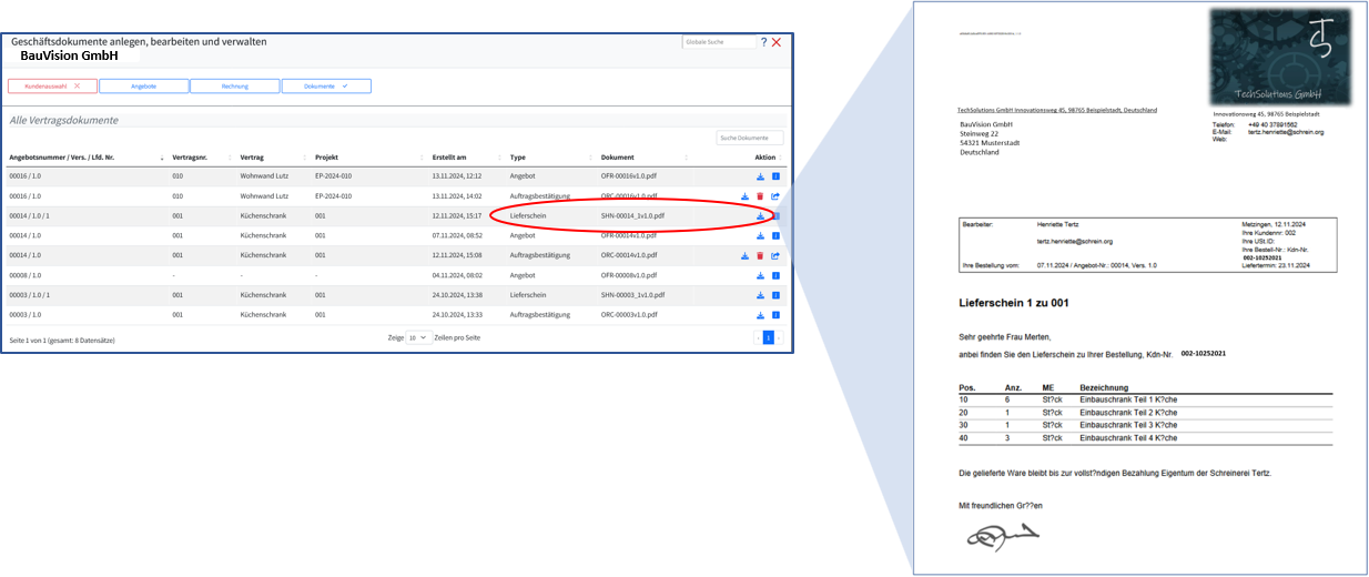 Lieferscheine im EP Enterprise Portal erstellen und verwalten