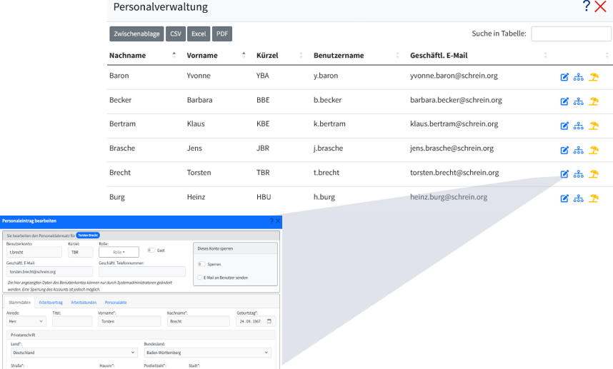 Personalverwaltung mit dem EP Enterprise Portal