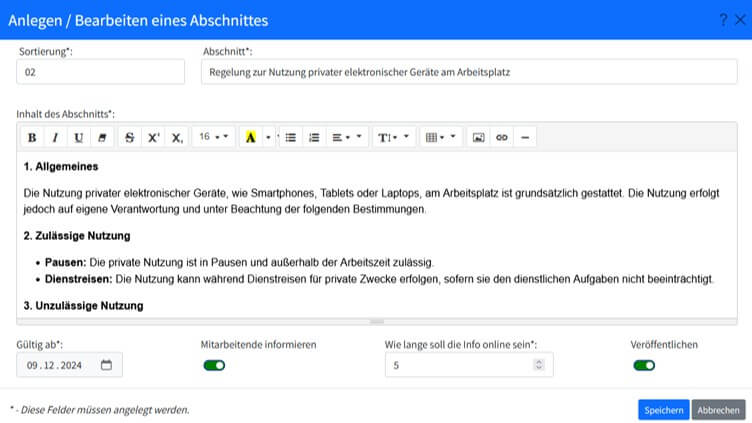 Arbeitszeiterfassung im EP Enterprise Portal
