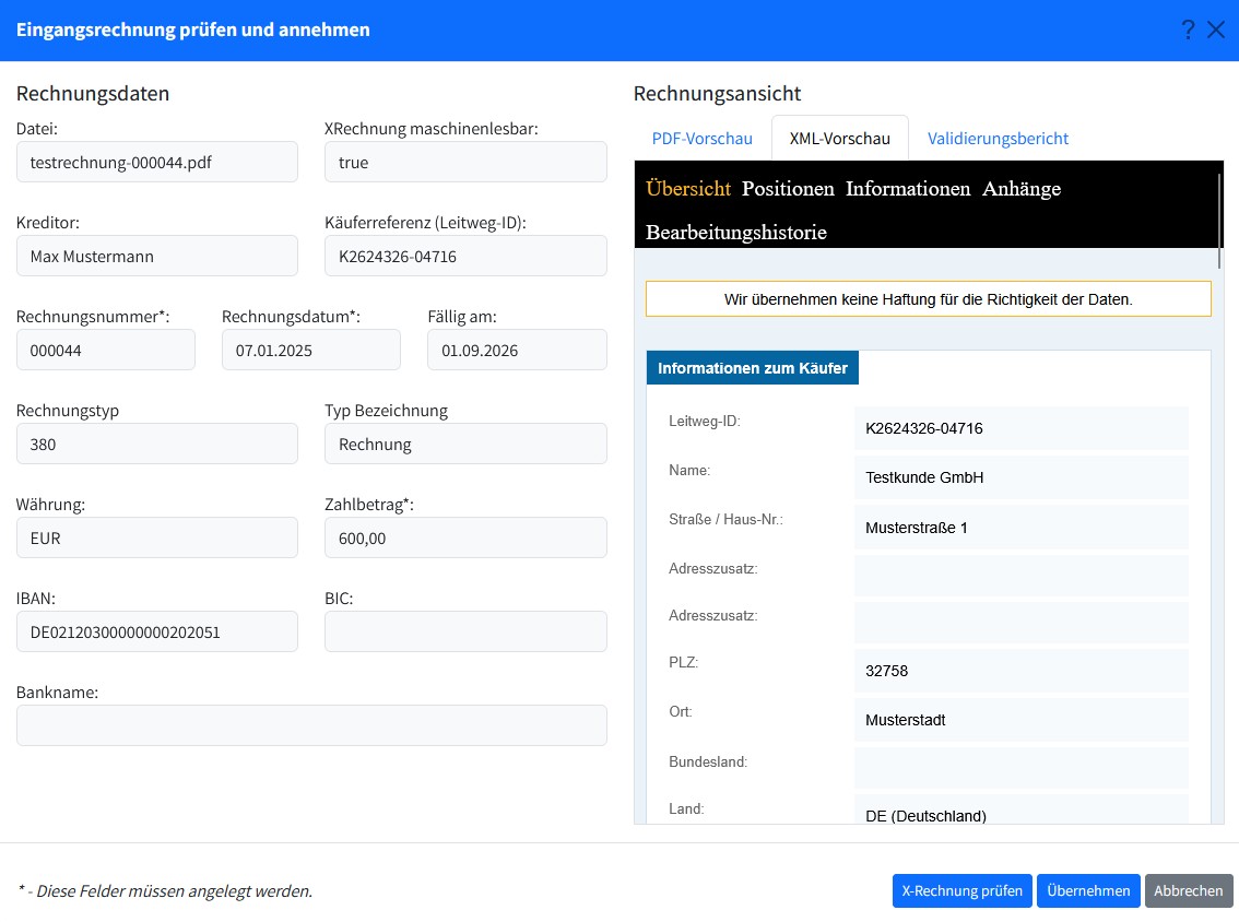 XML Vorschau